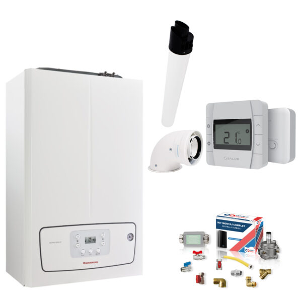 Centrala termica Immergas Victrix Tera 24/28 cu kit montaj complet si termostat Salus DT300RF