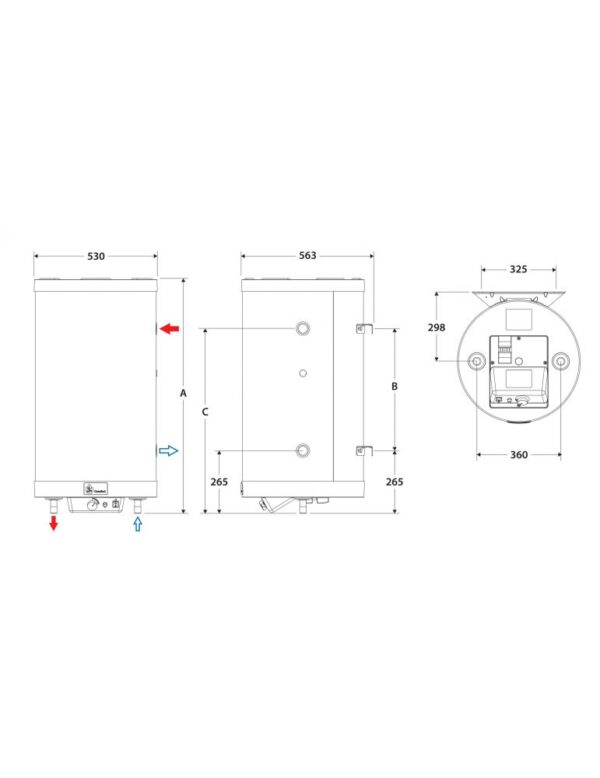 Boiler tank-in-tank ACV Comfort-E 100, otel inoxidabil, rezistenta 2.2 kW