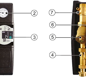 Grup pompare izolat Regulus CSE 2 MIX-BP F, fara actuator, pompă de circulație Wilo PARA 25/8 SC